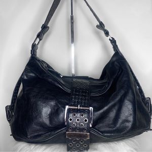 Michael Kors Black Leather Biker Bag